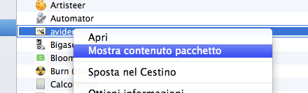 Avidemux - Mostra contenuto